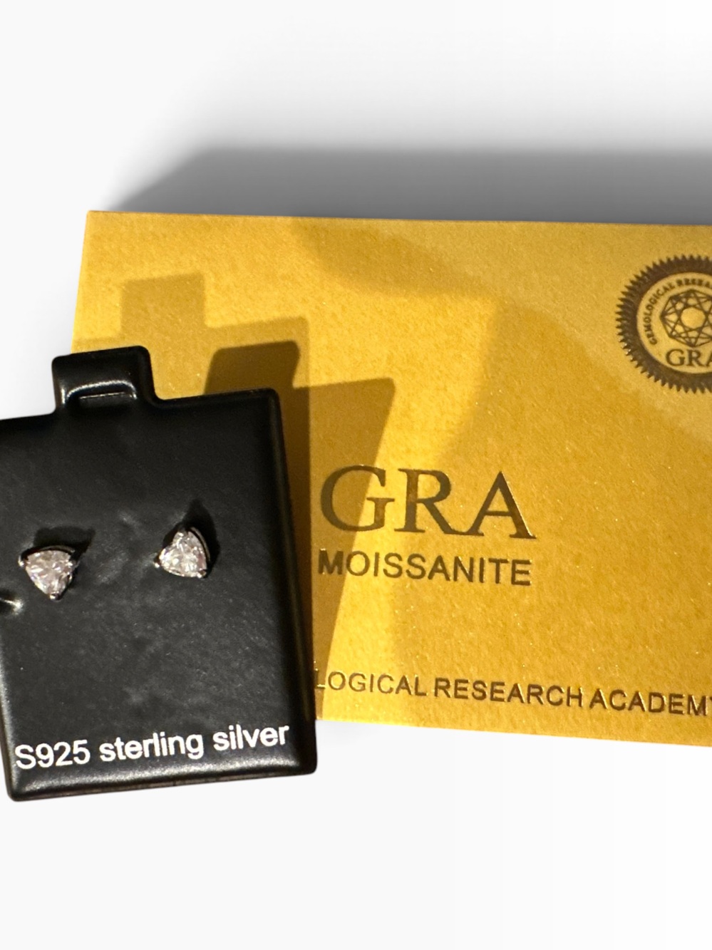 Heart Cut Moissanite Stud Earrings S925 Sterling Silver GRA